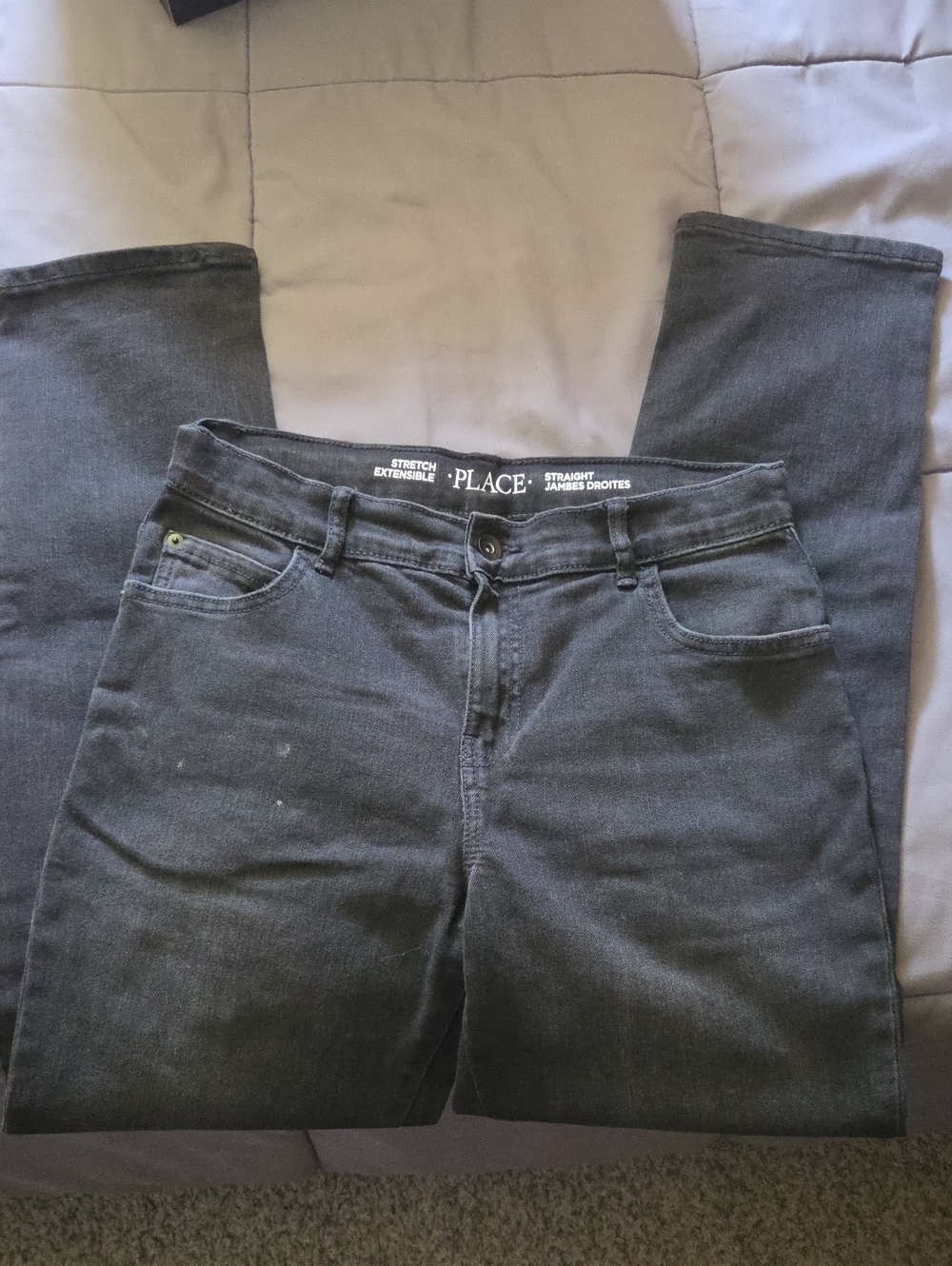 The Children's Place Dark Charcoal Straight Leg Jeans